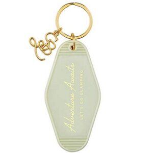 Adventure Awaits Keychain, Vintage Inspired Motel Key Tag